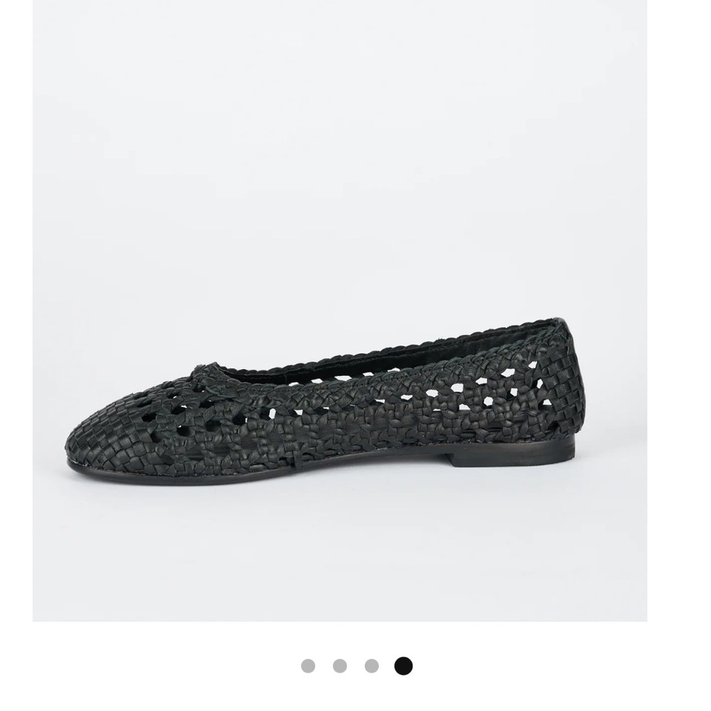 Black Woven Women's Flats